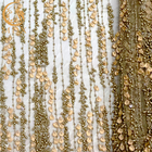 Ширина ткани 135Cm шнурка цветка золота 3D нейлона материальная