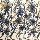 Первоклассная Sequined вышитая бисером Bridal ткань шнурка вышивки двором